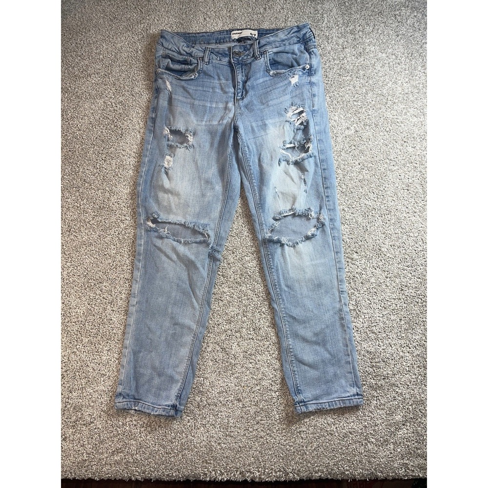 Garage Girlfriend Distressed Jeans Size 7 Stretch Grunge